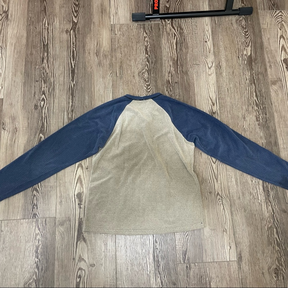 Small Melanzana micro grid fleece pullover crew